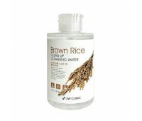 Мицеллярная очищающая вода с экстрактом риса 3W CLINIC Brown Rice Clean-Up Cleansing Water, 500 мл