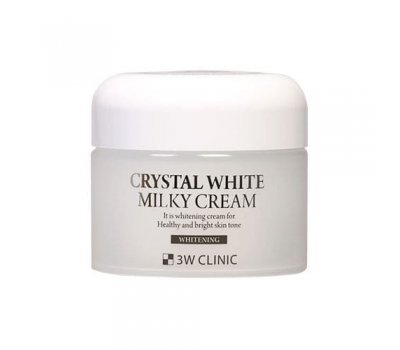 Отбеливающий крем для лица Crystal White Milky Cream 3W CLINIC, 50 мл