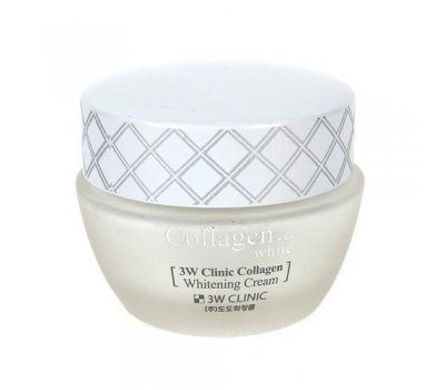 Осветляющий крем для лица с коллагеном Collagen Whitening Cream 3W CLINIC, 60 мл
