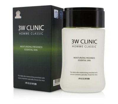 Увлажняющий тоник для мужчин Homme Classic Moisturizing Freshness Essential Skin 3W CLINIC, 150 мл