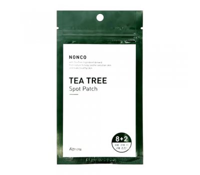 A'PIEU Nonсo Tea Tree Spot Patch Лечебные патчи от акне с чайным деревом, 12*10шт