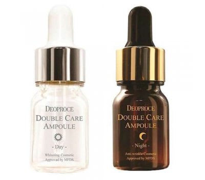 Deoproce Double Care Ampoule Day & Night Single Pack Набор из 2 однокомпонентных ампул для лица,13 мл*2 шт