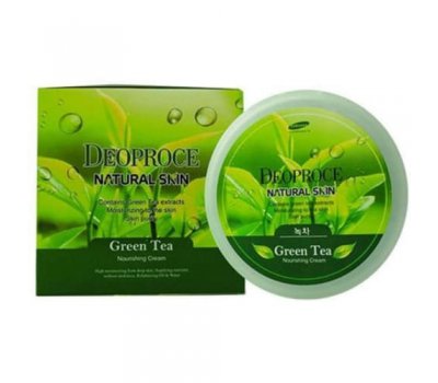 Deoproce Natural Skin Green Tea Nourishing Cream Питательный крем для лица и тела с экстрактом зеленого чая, 100 мл
