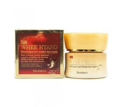 Deoproce Whee Hyang Whitening & Anti-Wrinkle Eye Cream Омолаживающий крем для кожи вокруг глаз с экстрактом корня женьшеня, 30 мл