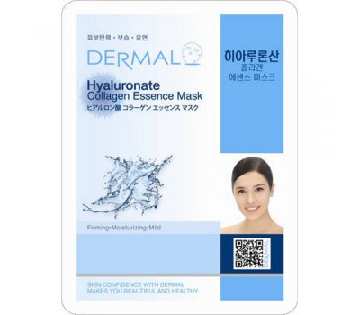 DERMAL Hyaluronate Collagen Essence Mask Тканевая маска для лица с гиалуроновой кислотой и коллагеном, 23 гр