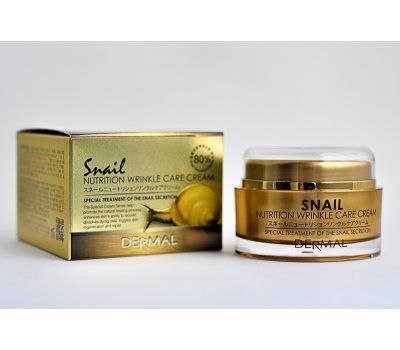 Dermal Snail Nutrition Wrinkle Care Cream Крем для лица коллагеновый с экстрактом улитки, 50 мл