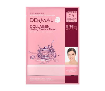 DERMAL Collagen Healing Essence Mask Антивозрастная тканевая маска для лица, 28 гр