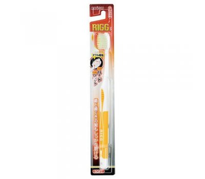 EBISU Компактная 4-х рядная зубная щетка с плоским срезом щетинок с прорезиненной ручкой (Мягкая), 1 шт