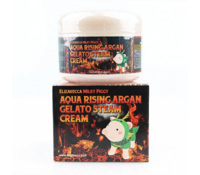 Паровой увлажняющий крем для лица с аргановым маслом Aqua Rising Argan Gelato Steam Cream Elizavecca, 100 мл