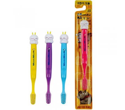 EQ Зубная щетка "MashiMaro Kids" для детей от 5 лет со сверхтонкими щетинками двойной высоты и анатомической ручкой (мягкая), 1 шт