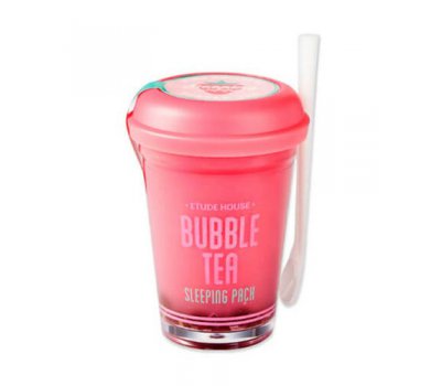 ETUDE HOUSE Bubble Tea Sleeping Pack Strawberry Ночная маска для лица с экстрактом клубники, 100 мл