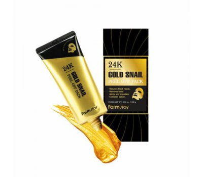 Farm Stay 24K Gold Snail Peel Off Pack Маска-пленка с коллоидным золотом и муцином улитки, 100 мл
