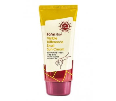 Farm Stay Visible Difference Snail Sun Cream SPF50/PA+++ Солнцезащитный крем, 100 мл