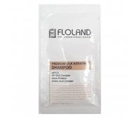 Пробник восстанавливающий шампунь для волос с кератином Floland Premium Silk Keratin Shampoo, 10 мл