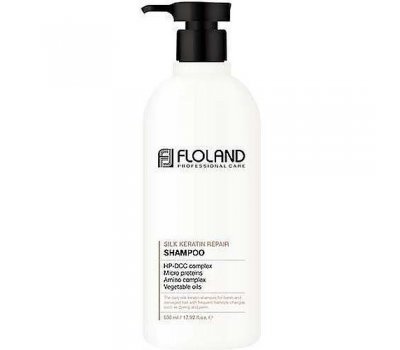 Восстанавливающий шампунь для волос с кератином Floland Premium Silk Keratin Shampoo, 530 мл