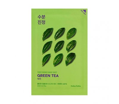 Holika Holika Pure Essence Mask Sheet Green Tea Противовоспалительная тканевая маска с зеленым чаем, 20 мл