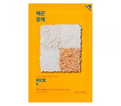 Holika Holika Pure Essence Mask Sheet Rice Тканевая маска против пигментации с рисом, 20 мл