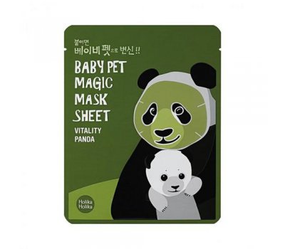 Holika Holika Baby Pet Magic Mask Sheet Vitality Panda Тонизирующая тканевая маска-мордочка, 22 мл