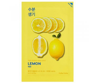 Holika Holika Pure Essence Mask Sheet Lemon Тонизирующая тканевая маска с лимоном, 20 мл