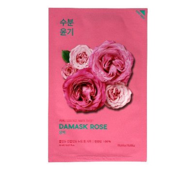 Holika Holika Pure Essence Mask Sheet Damask Rose Увлажняющая тканевая маска с маслом дамасской розы, 20 мл