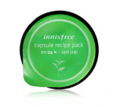 Innisfree Capsule Recipe Pack Green Tea Маска для лица с экстрактом зеленого чая, 10 мл