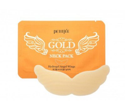 Антивозрастная гидрогелевая маска-патч для шеи с золотом Gold Neck Pack PETITFEE