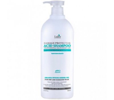 Бесщелочной шампунь для волос с коллагеном и аргановым маслом Damage Protector Acid Shampoo Lador, 900 мл