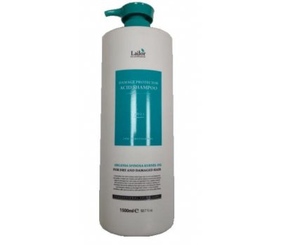 Бесщелочной шампунь с коллагеном и аргановым маслом Damage Protector Acid Shampoo Lador, 1500 мл