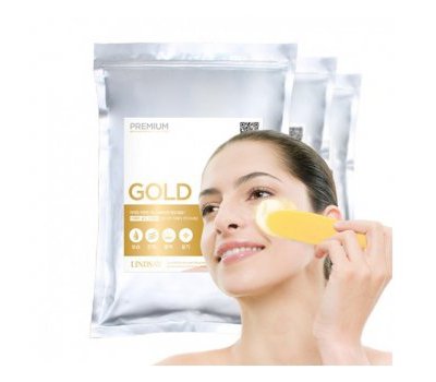 Маска альгинатная с золотом Premium Gold Modeling Mask Pack (Zipper) 1 кг, Lindsay 