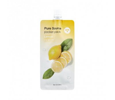 Missha Pure Source Pocket Pack Lemon Энергетическая ночная маска с экстрактом лимона, 10 мл