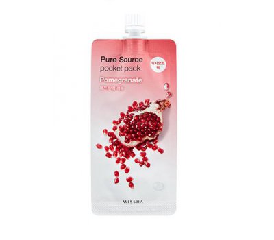 Missha Pure Source Pocket Pack Pomegranate Маска для эластичности кожи с гранатом, 10 мл