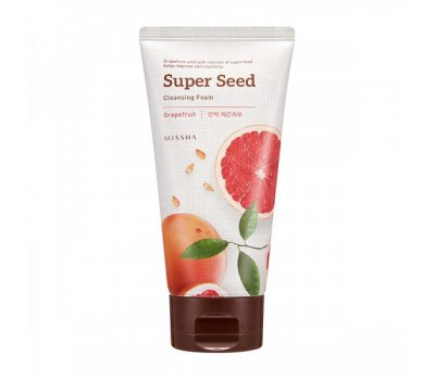 Missha Super Seed Grapefruit Cleansing Foam Пенка для умывания с экстрактом семян грейпфрута, 150 мл