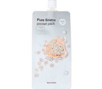 Missha Pure Source Pocket Pack Pearl Увлажняющая ночная маска с жемчугом, 10 мл