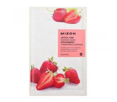Тканевая маска для лица с экстрактом клубники Joyful Time Essence Mask Strawberry MIZON