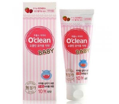 Детская зубная паста со вкусом клубники и малины Mukunghwa O'clean Baby от 1 года до 4 лет, 60 гр