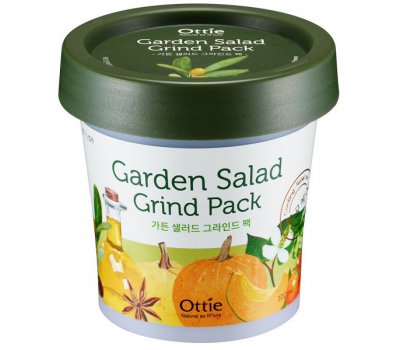 Ottie Garden Salad Green Pack Глиняная маска для яркости тона кожи с овощным комплексом, 100 мл