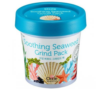 Ottie Soothing Seaweed Green Pack Успокаивающая маска с экстрактом водорослей и морской водой, 100 мл