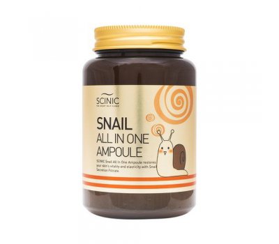 Scinic Snail All in One Ampoule Сыворотка для лица с муцином улитки, 250 мл