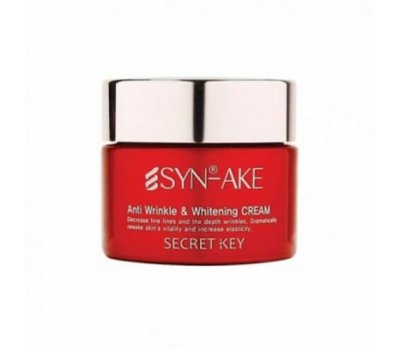 Secret Key Syn-Ake Anti Wrinkle & Whitening Cream Антивозрастной крем для лица с пептидом, 50 мл