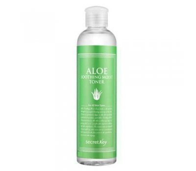 Secret Key Aloe Soothing Moist Toner Натуральный увлажняющий тонер для лица с 98% экстрактом алоэ вера, 248 мл