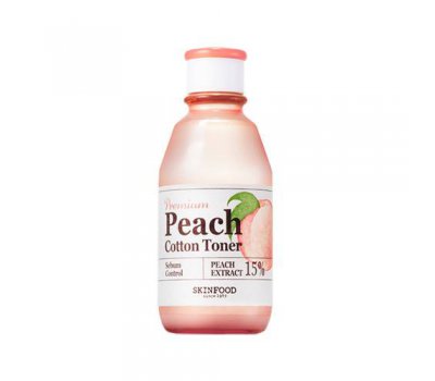 Персиковый тонер для сужения пор Peach Cotton Toner, 175 мл, SkinFood