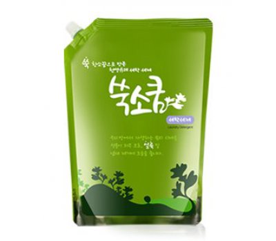 Стиральный порошок жидкий в мягкой упаковке 1,6 л, Liquid Laundery Detergent, Ssook Soo Qoom 