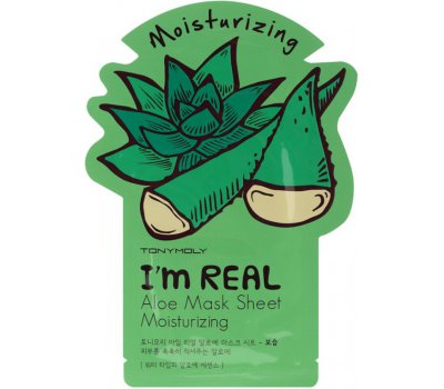 Тканевая маска с алоэ I'm Real Aloe Mask Sheet Tony Moly
