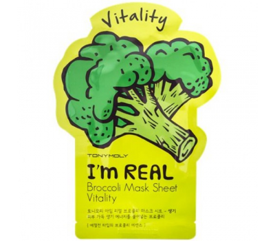 Тканевая маска с брокколи I’m Real Broccoli Mask Sheet Vitality Tony Moly