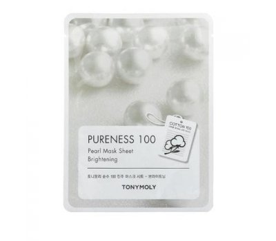 Tony Moly Pureness 100 Pearl Mask Sheet Тканевая маска для лица с экстрактом жемчуга, 21 мл